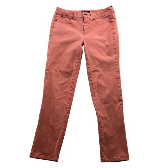 Talbots Women's Jeans Size 4 Simply Flattering Ankle Skinny Casual Coral Travel - Picture 1 of 14